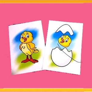 ANIMATED BIRTH OF CHICKEN FROM EGG MAGIC