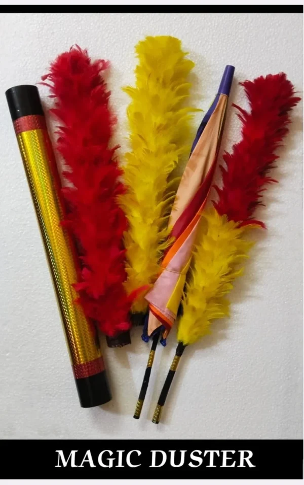 Giant Feather Fantasy Magic Trick / Color Changing Duster Magic 4 Feather Fantasy Magic