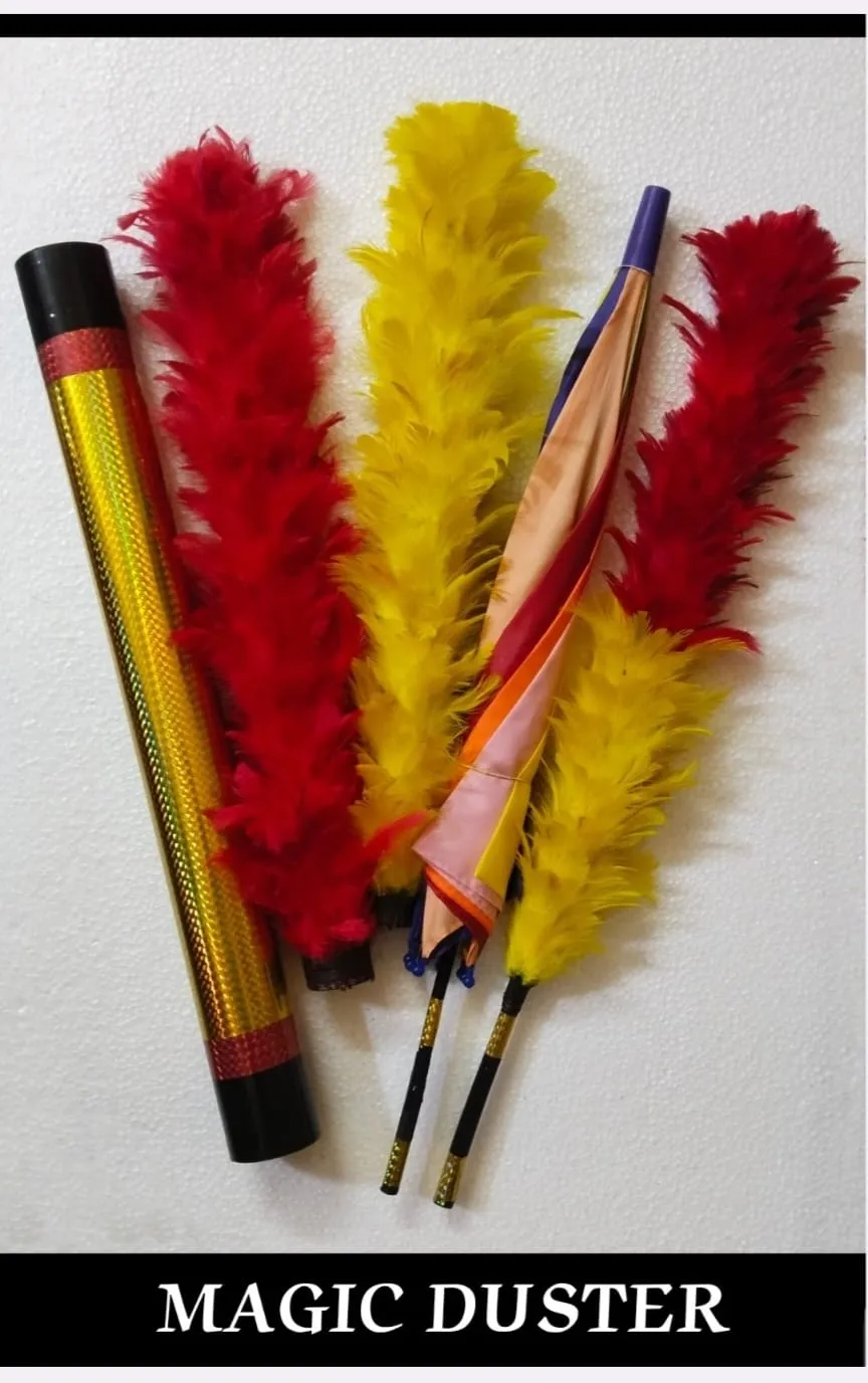Giant Feather Fantasy Magic Trick / Color Changing Duster Magic 4 Feather Fantasy Magic